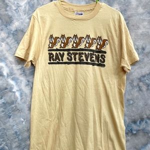 Vintage Tee 1987 Ray Stevens Squirrels Size L Good Condition Hanes 50/50